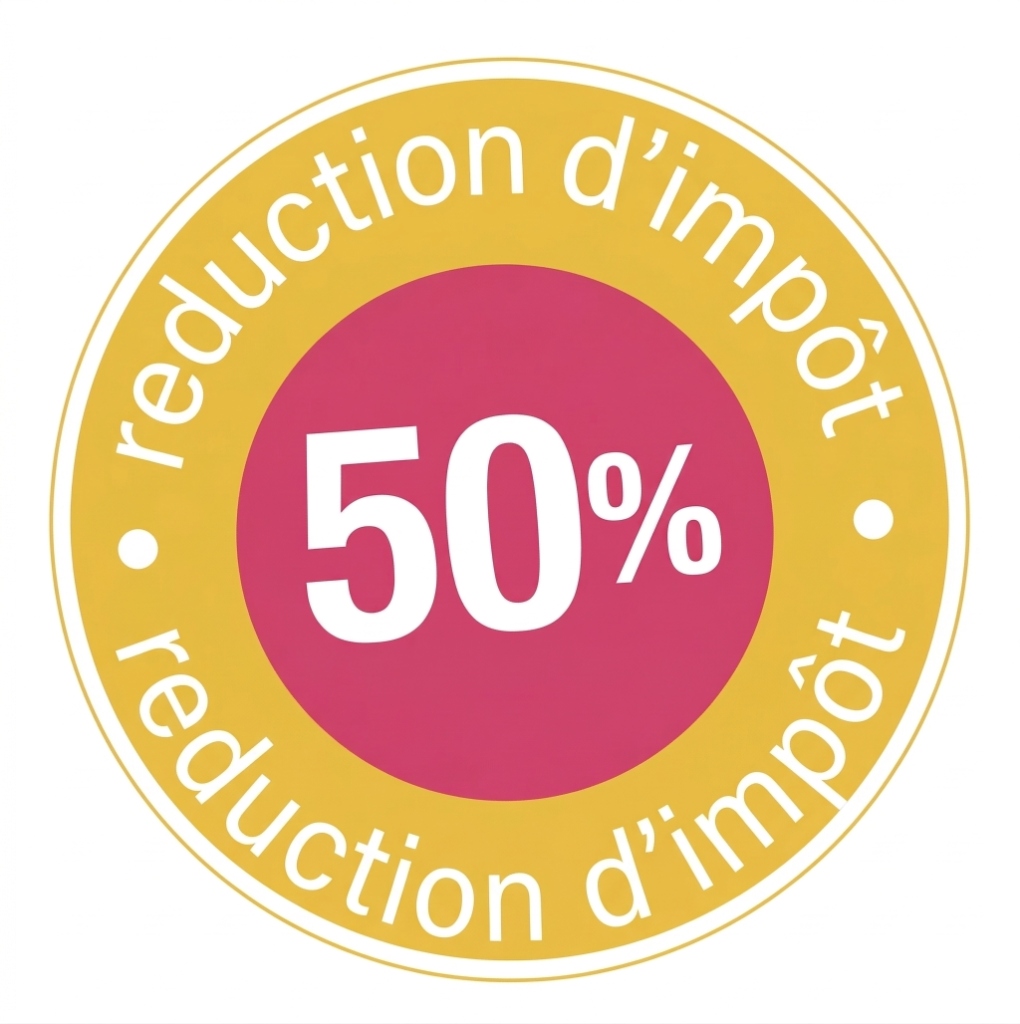 50% réduction d'impôt